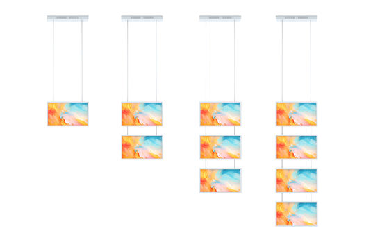 27 ইঞ্চি FHD উইন্ডো এলসিডি ডিসপ্লে 2000nits ঝুলন্ত মাউন্ট